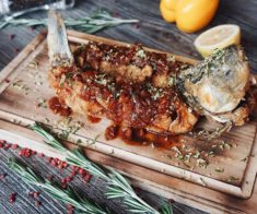 Local fish and rabbit