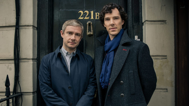 Sherlock Season 3 Sundays January 19 - February 2, 2014 10pm ET on MASTERPIECE on PBS Sherlock Holmes stalks again in a third season of the hit modern version of the Arthur Conan Doyle classic, starring Benedict Cumberbatch as the go-to consulting detective in 21st-century London and Martin Freeman as his loyal friend, Dr. John Watson. Shown from left to right: Martin Freeman as Dr. John Watson and Benedict Cumberbatch as Sherlock Holmes © Robert Viglasky/Hartswood Films for MASTERPIECE