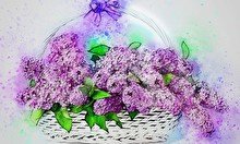 Мастер-класс картина акрилом "Сирень"