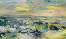 Мастер-класс картина акрилом "Море"