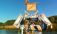 В Алматинской области прошел экологический перфоманс «Трэш Флот»