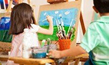 Детский мастер-класс «Картина акриловыми красками с поталью»