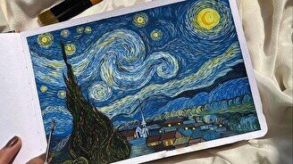 Мастер-класс «Рисуем «Звездную ночь» Ван Гога маслом»