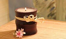 Мастер-класс «Арт-завтрак. Свеча + подставка из гипса с сухоцветами»