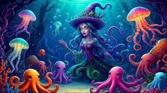 Кукольный спектакль «Цветной переполох на дне морском»