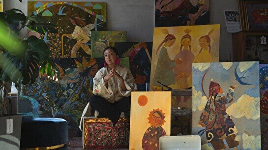 Открытие выставки Айгерим Карибаевой «Моё небо надо мной»